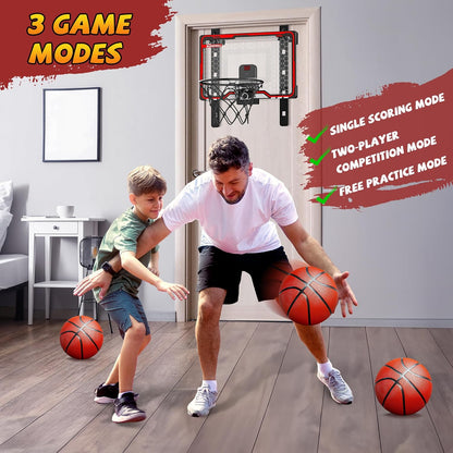 Indoor Basketball Hoop with LED Light, Scoreboard