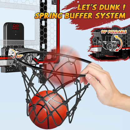 Indoor Basketball Hoop with LED Light, Scoreboard