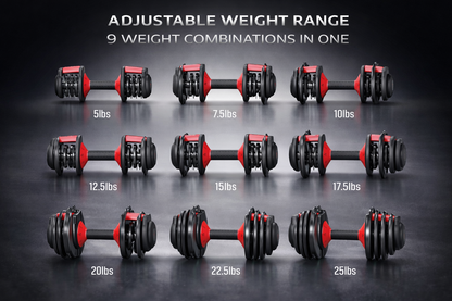 Adjustable Dumbbells, 25Lb