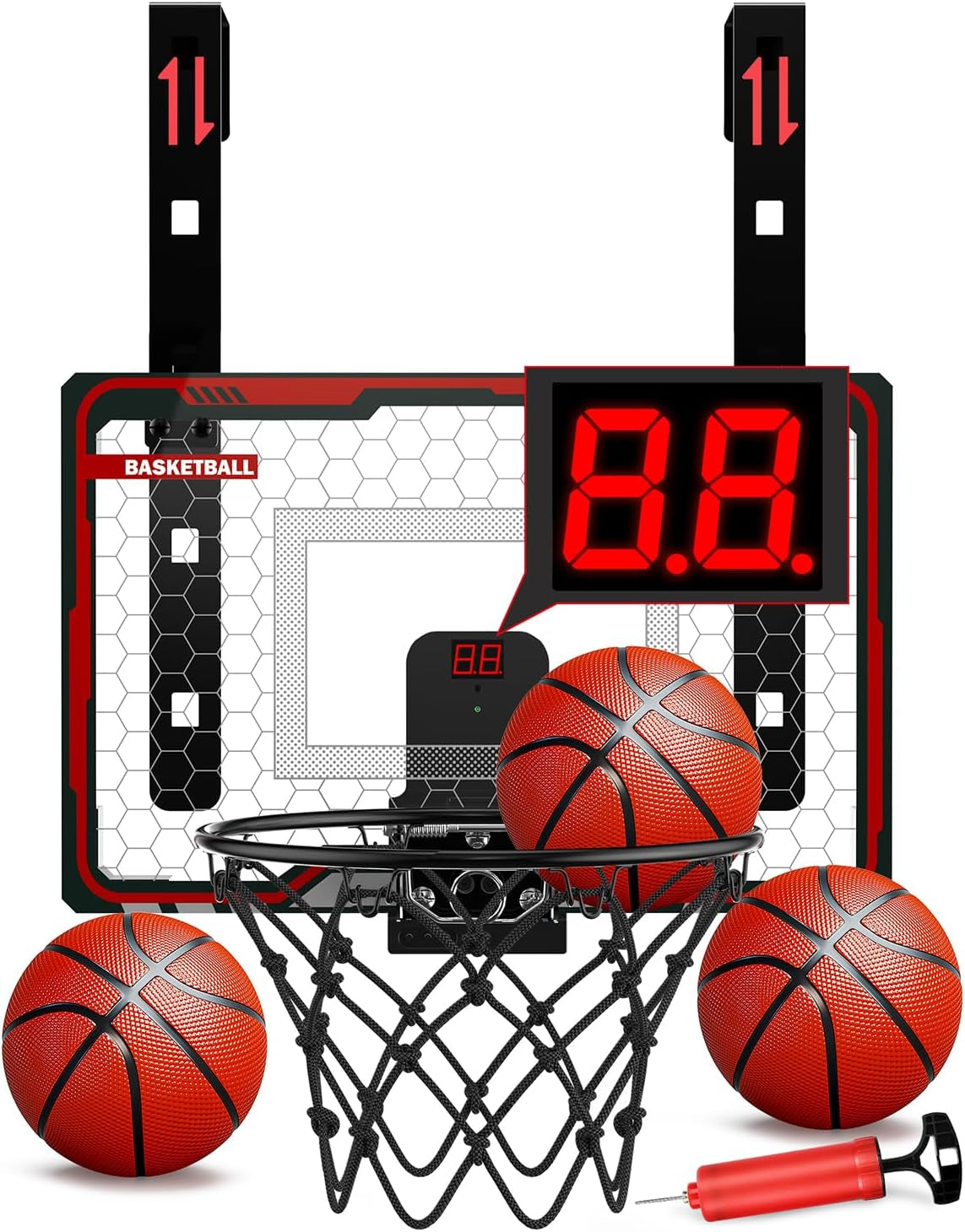 Indoor Basketball Hoop with LED Light, Scoreboard